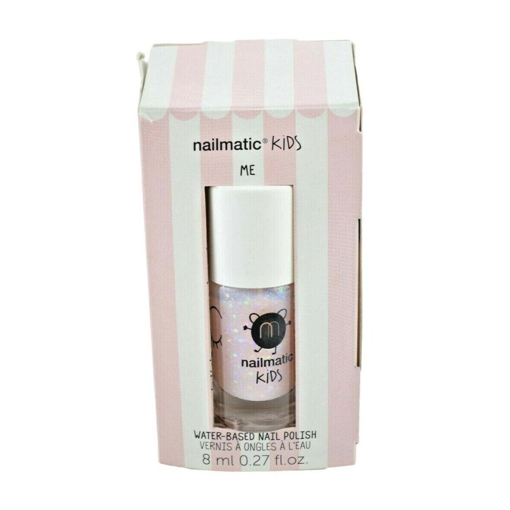 Nailmatic Kids Water Based Nail Polish Mum and Me Pink and Pink with Glitter 8ml